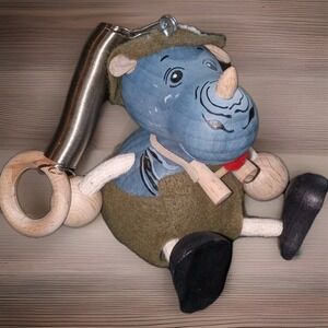 JUMPIE - Hippo Handcrafted Wooden Spring Toy‎ Bouncie Bouncy